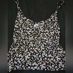 Hurley Black and White Daisy Camisole